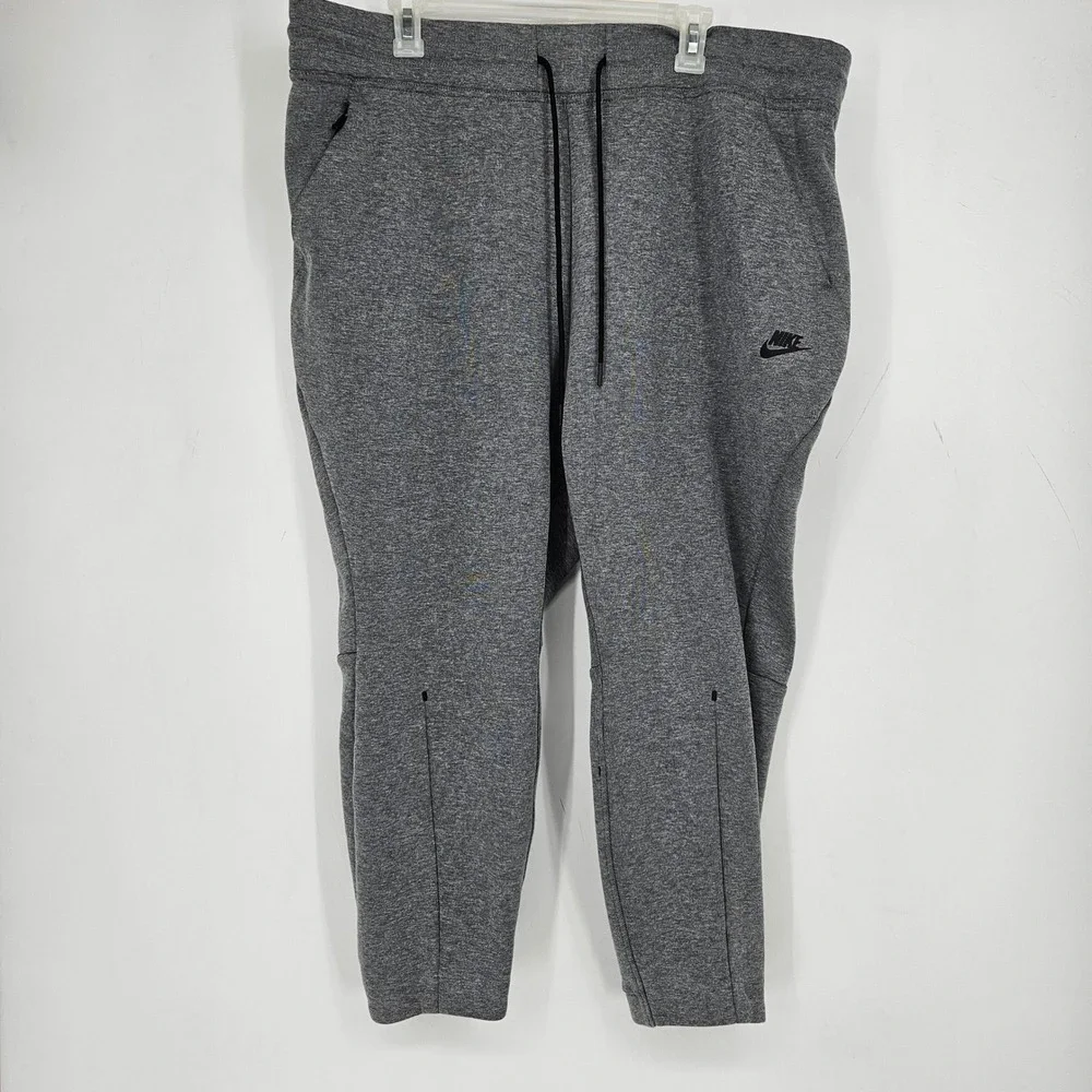 Nike Tech Jogger Mens 2X Fleece Pants‎ Gray Gym Workout Performance Sweatpants